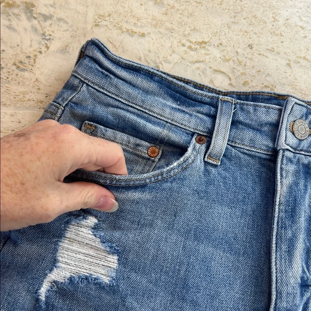 & DENIM high waist jean denim shorts women’s size 6 - Picture 2 of 11